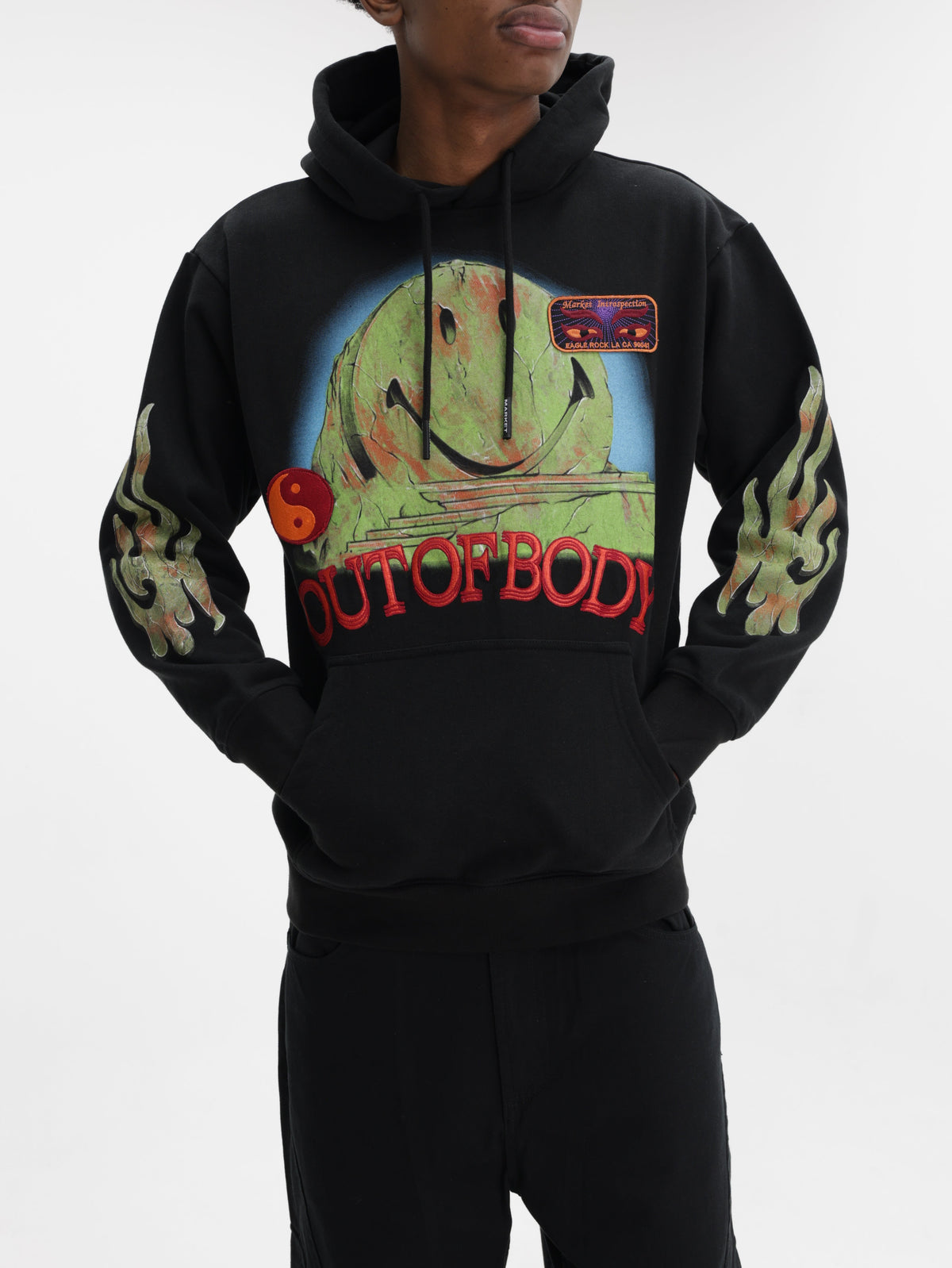 Market Hoodie Smiley Out Of Body Black