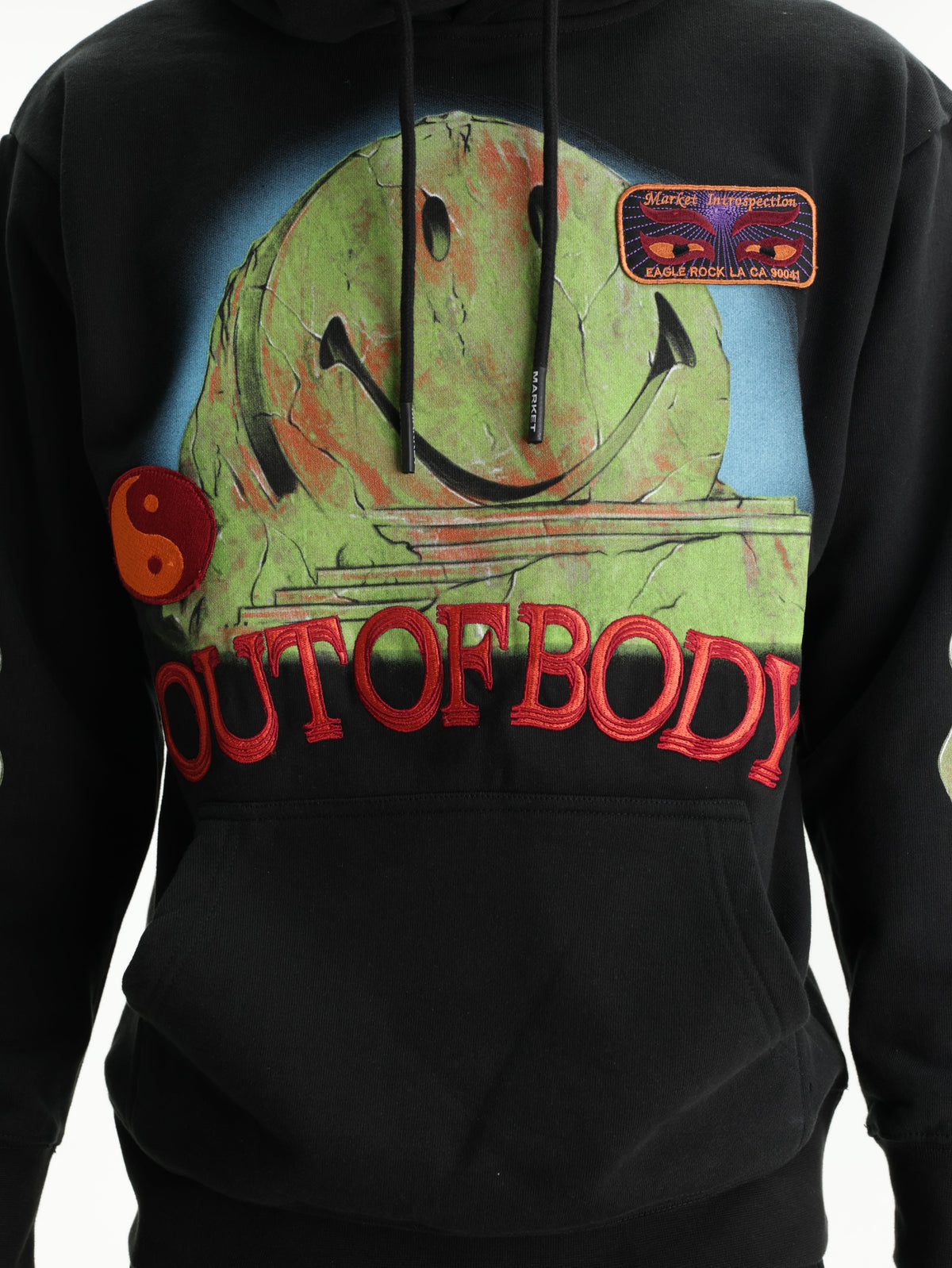 Market Hoodie Smiley Out Of Body Black