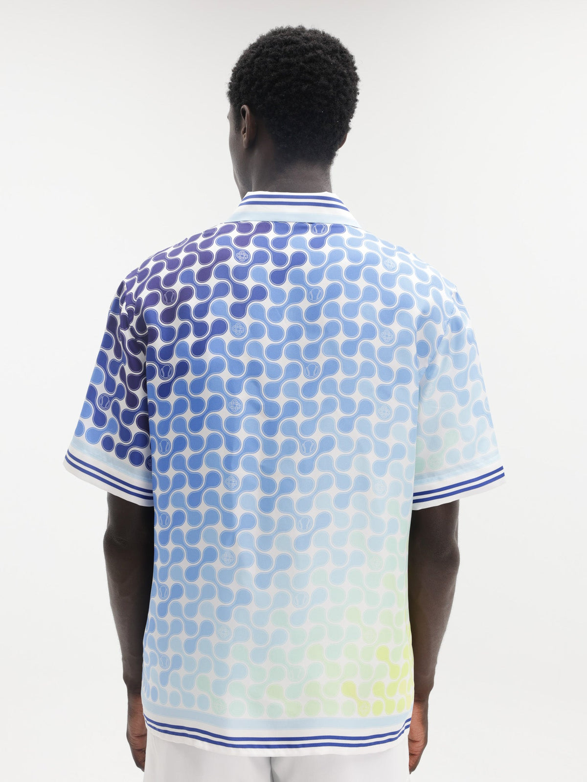 Casablanca Shirt Tennis Tile Cuban Collar Multi Colour