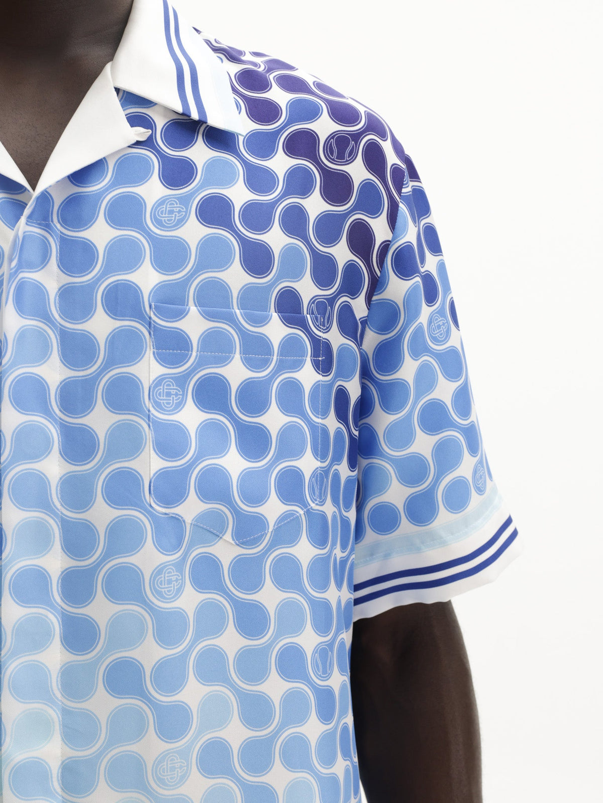 Casablanca Shirt Tennis Tile Cuban Collar Multi Colour