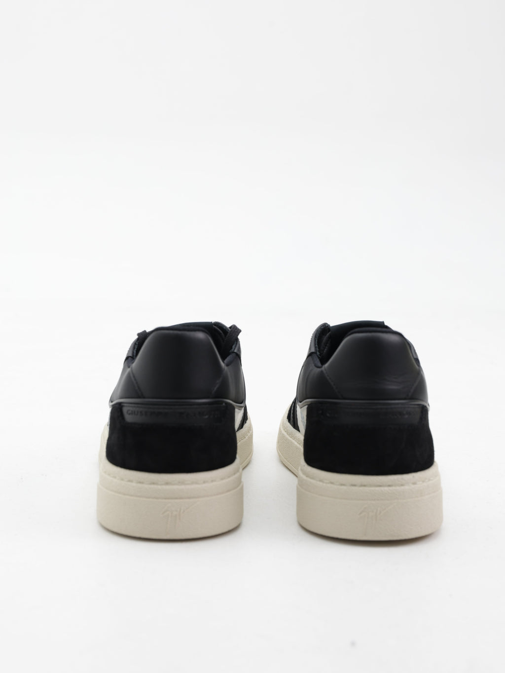 Giuseppe Zanotti Sneakers Z70 White Strioe Suede Top Black/white