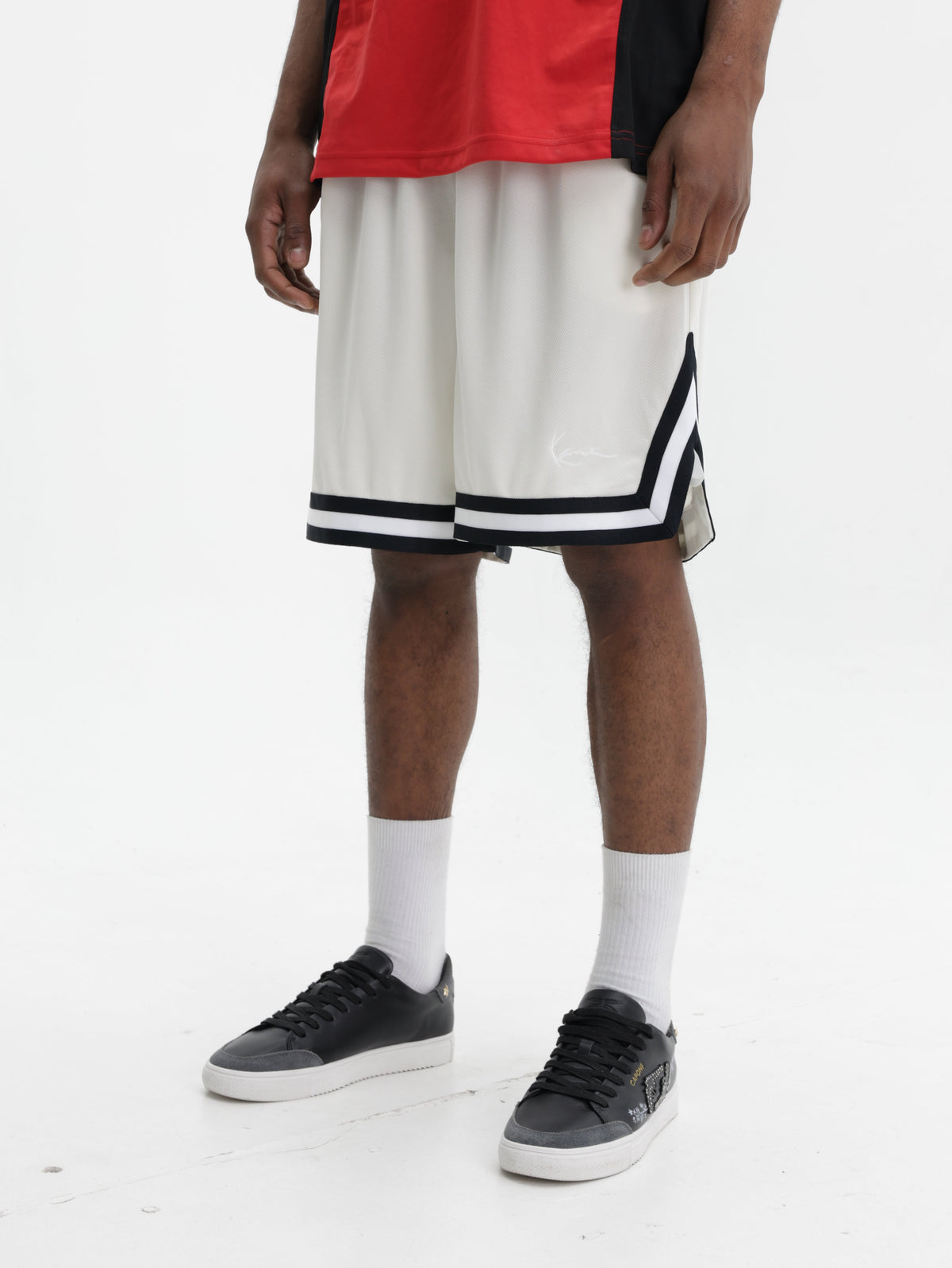 Karl Kani Shorts Small Signature Mesh White