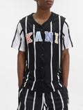 Karl Kani Shirt Serif Striped Baseball Black-White