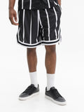 Karl Kani Shorts Striped Mesh Black-White