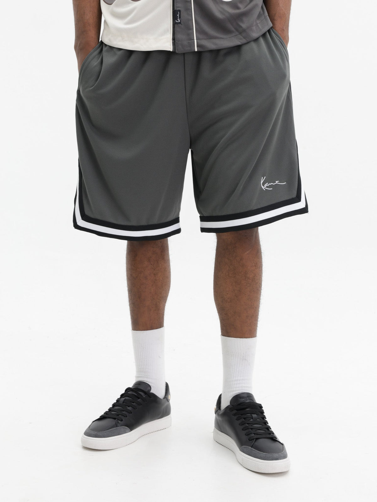 Karl Kani Shorts Essential Mesh Logo Dark Grey