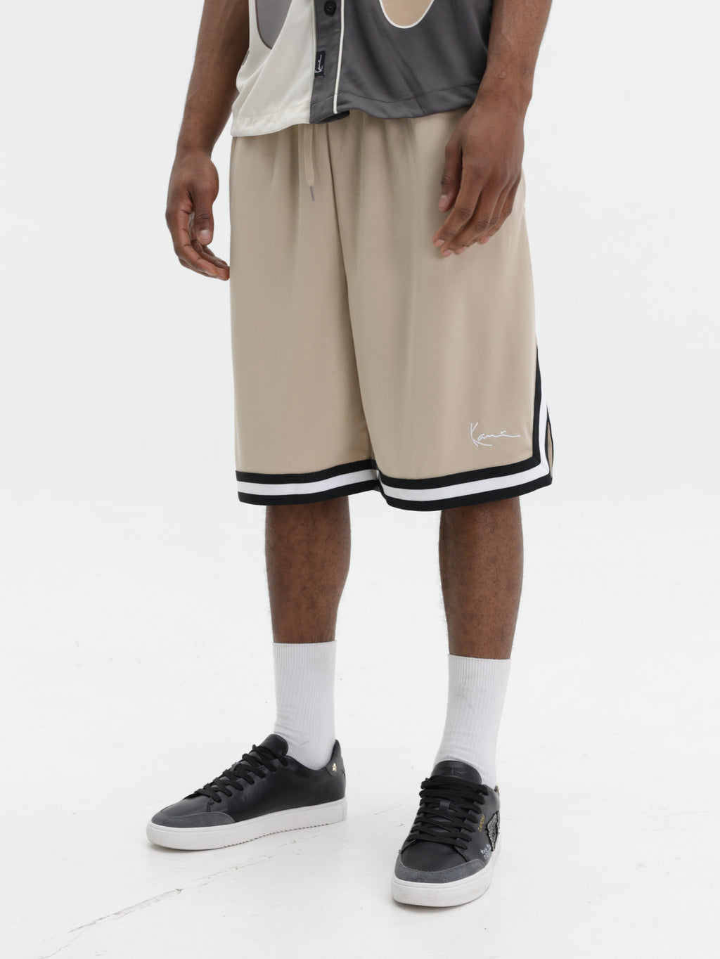 Karl Kani Shorts Bottom Stripe Taupe