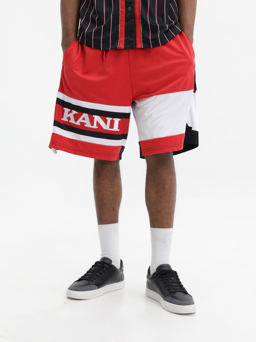 Karl Kani Shorts Retro Block Red-Black-White