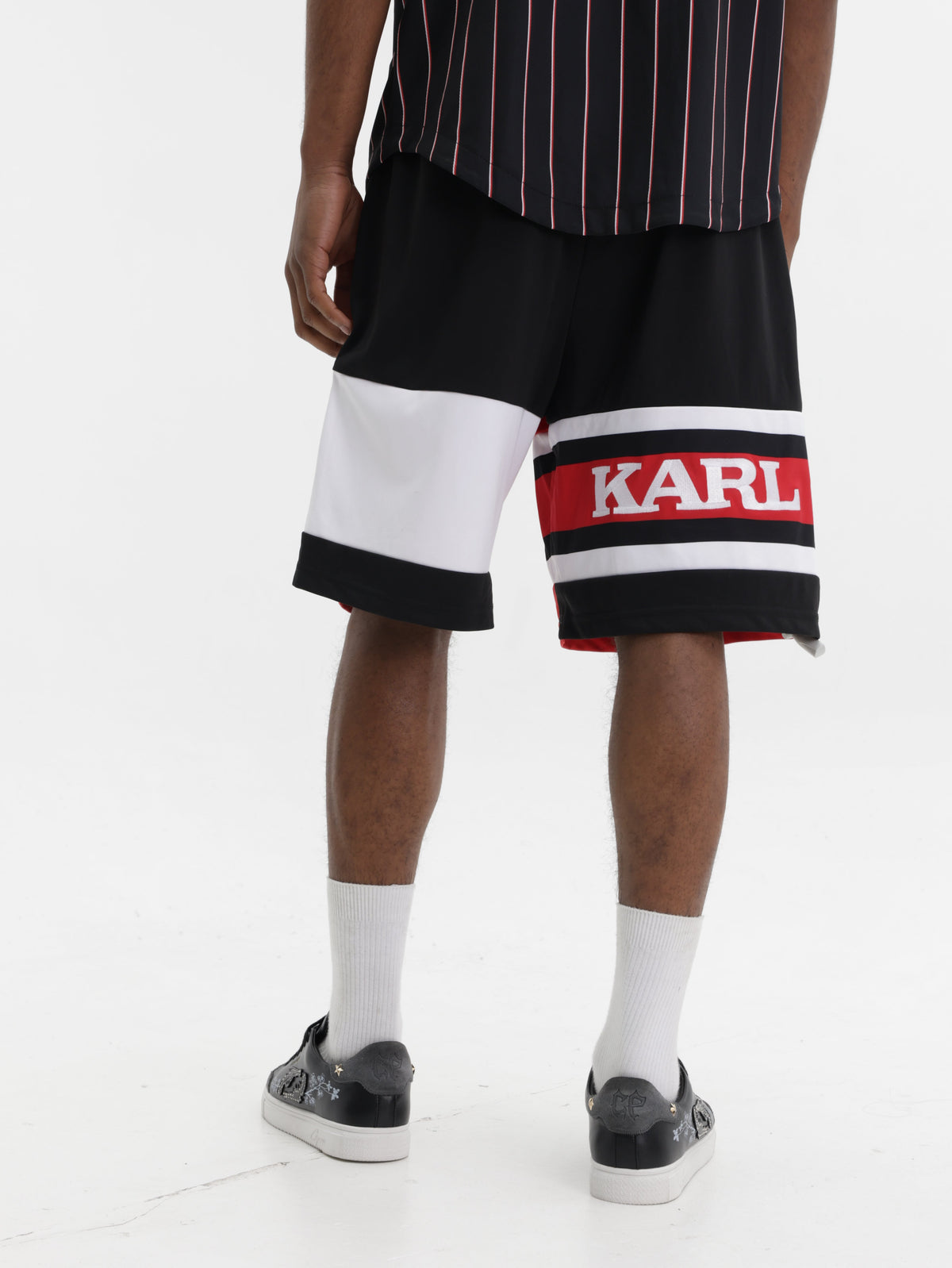 Karl Kani Shorts Retro Block Red-Black-White