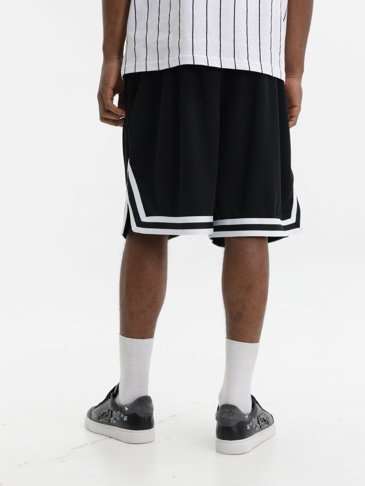 Karl Kani Shorts Mesh Bottom Stripe Black