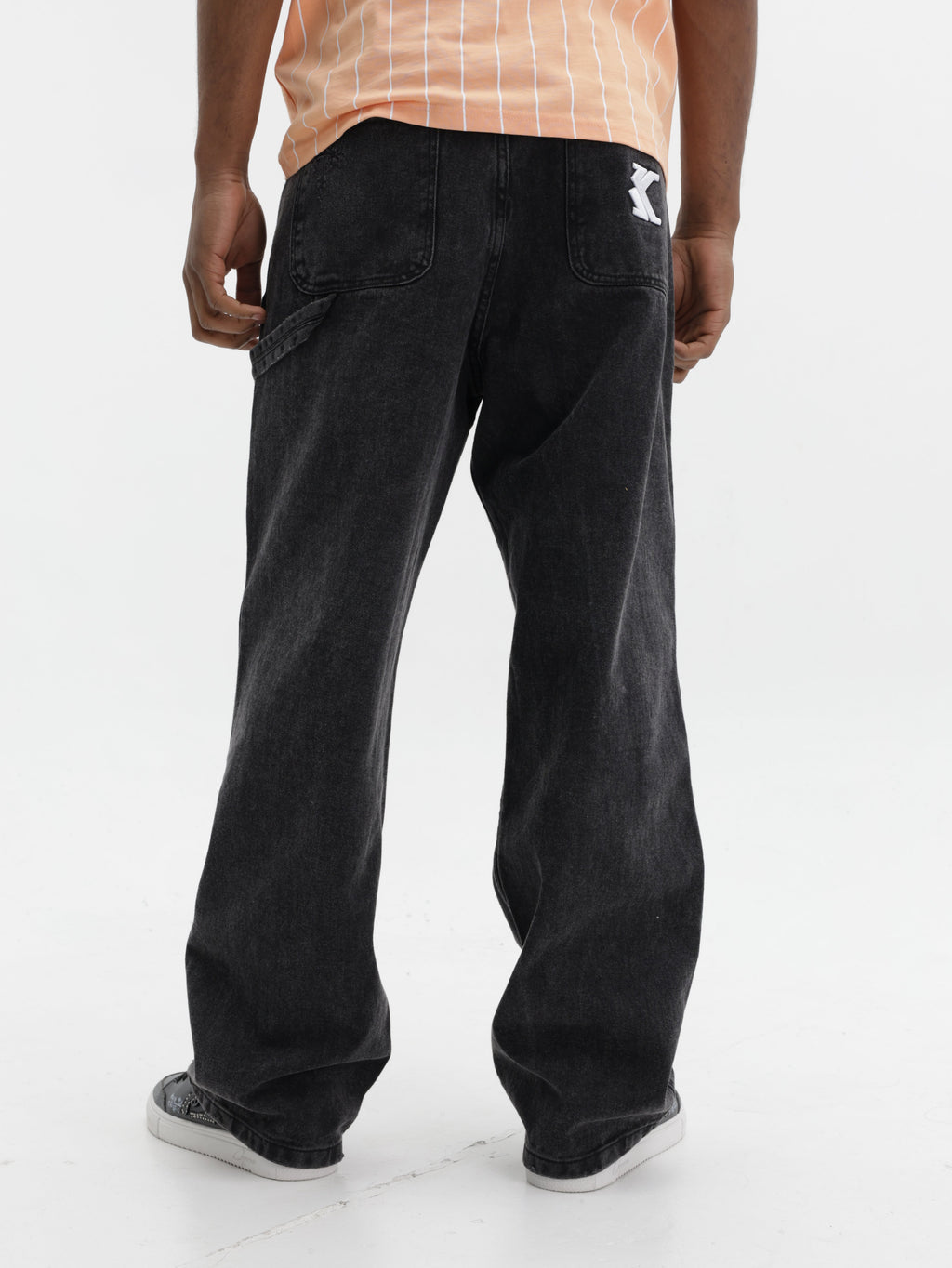 KARL KANI JEANS DISTRESSED CARPENTER BLEACHED BLACK