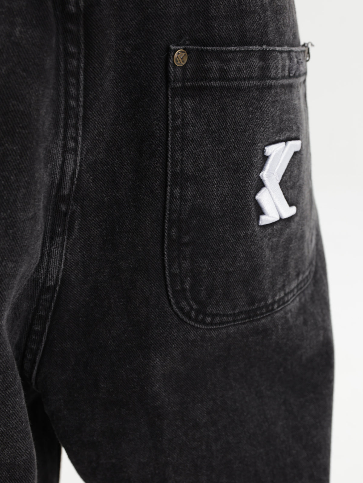 KARL KANI JEANS DISTRESSED CARPENTER BLEACHED BLACK
