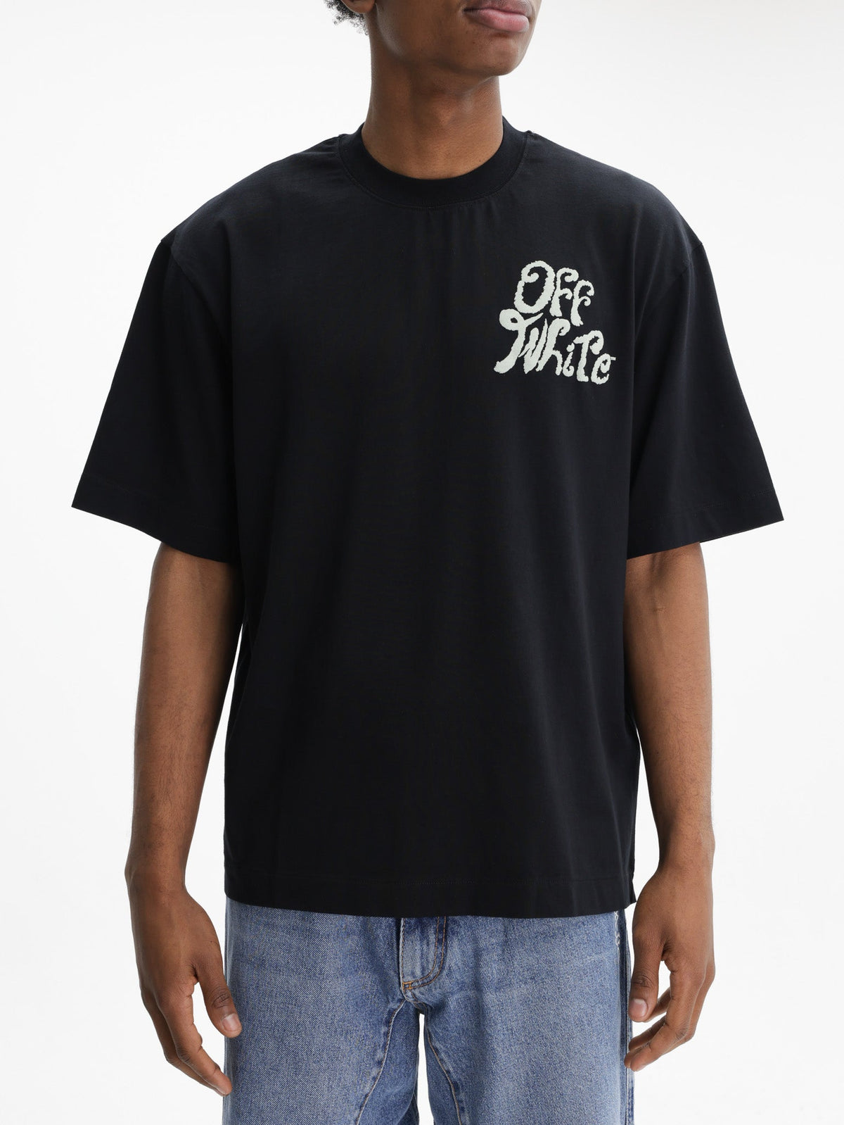 Off - White T-Shirt Grass Ink SS Black