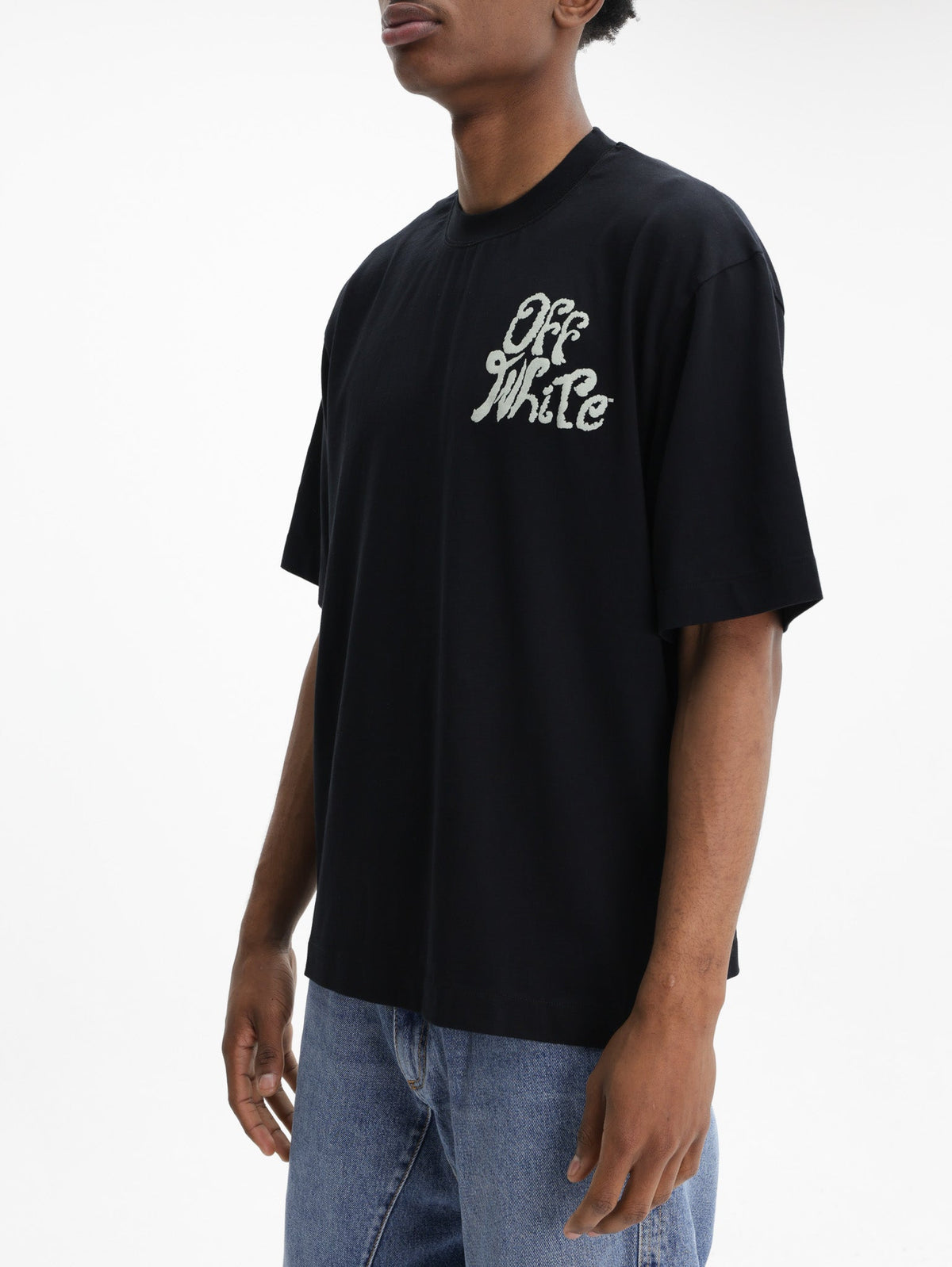 Off - White T-Shirt Grass Ink SS Black