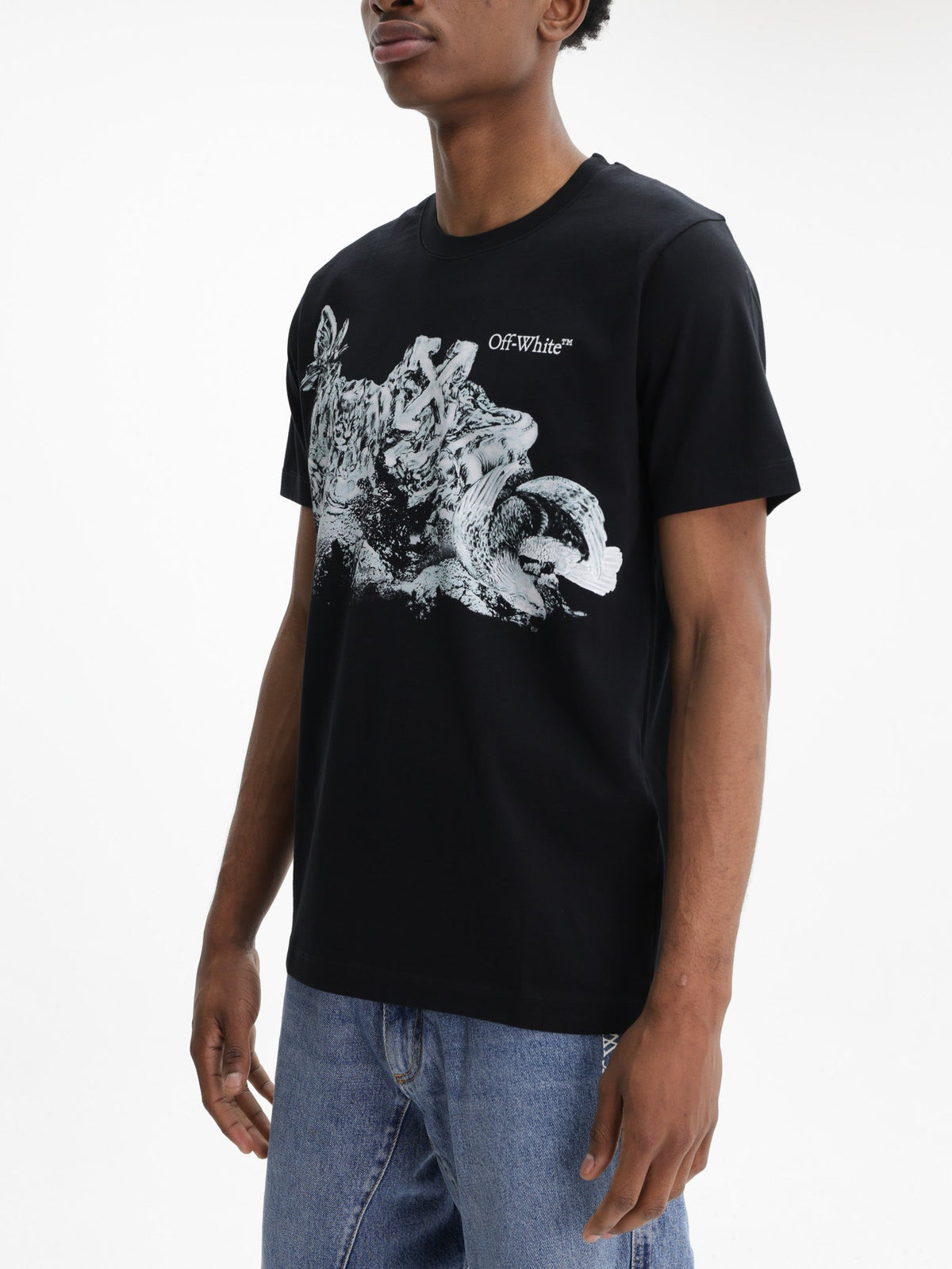 Off - White T-Shirt Eagle Rock SS Slim Black
