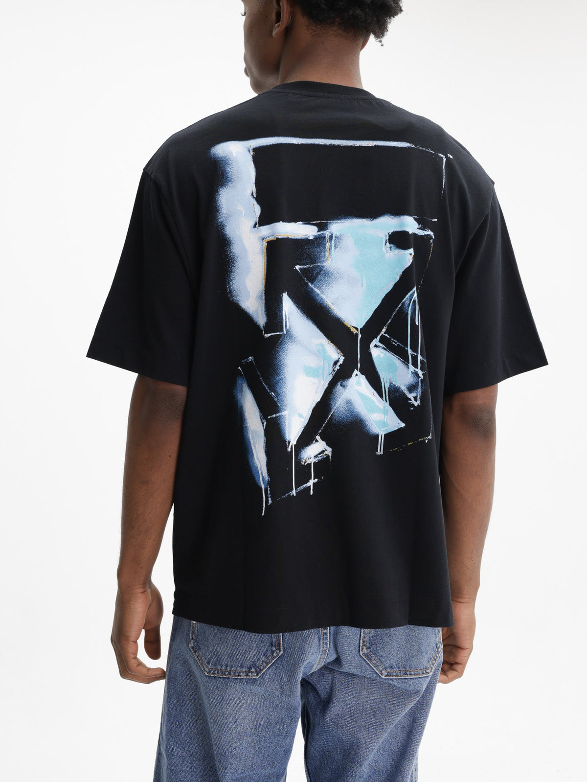 Off - White T-Shirt 3d Arrow Spray  Black