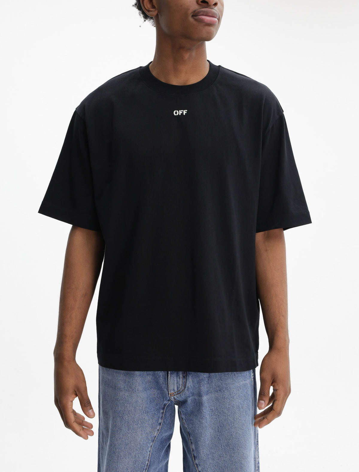 Off - White T-Shirt Chain Araldic Arrow Black