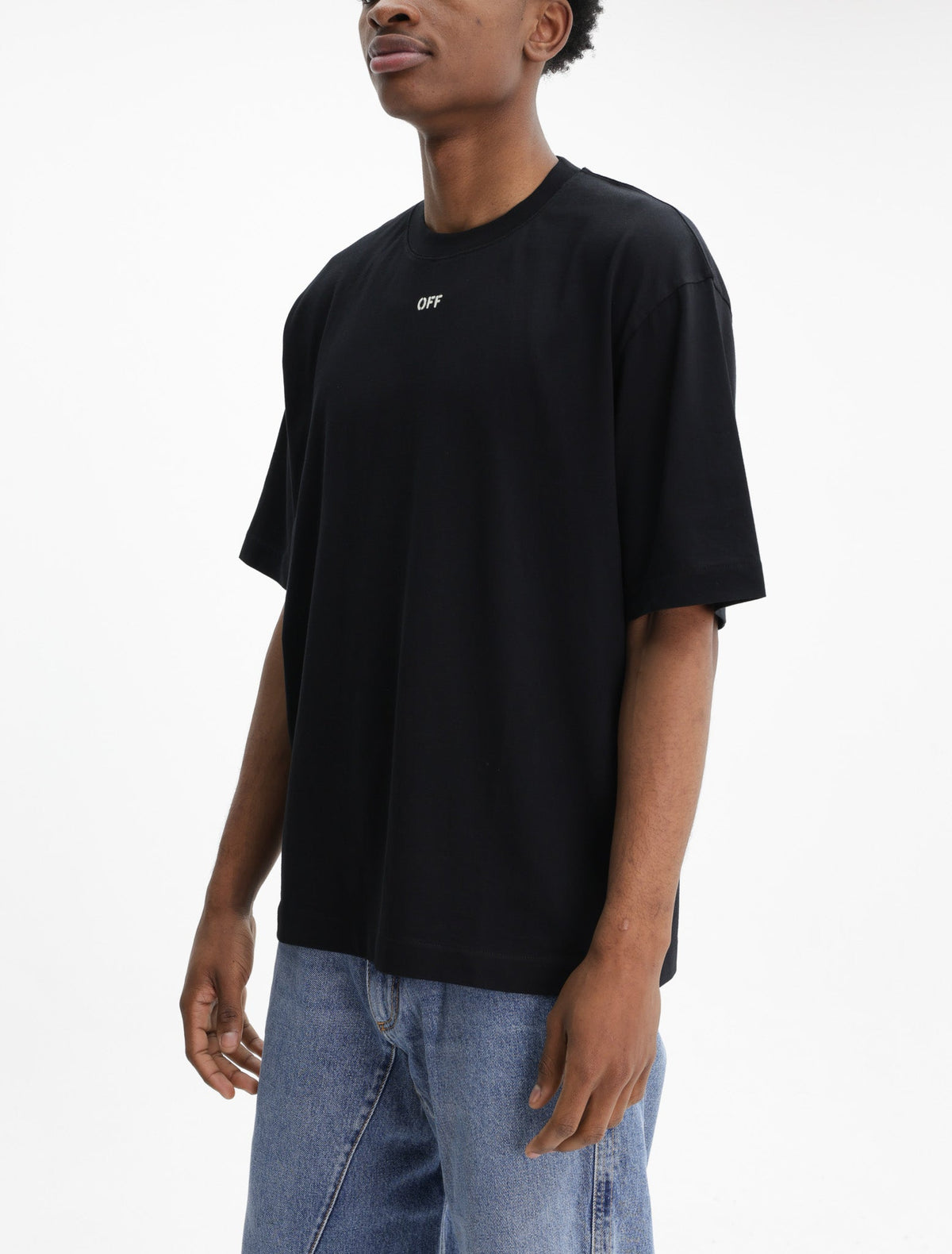 Off - White T-Shirt Chain Araldic Arrow Black