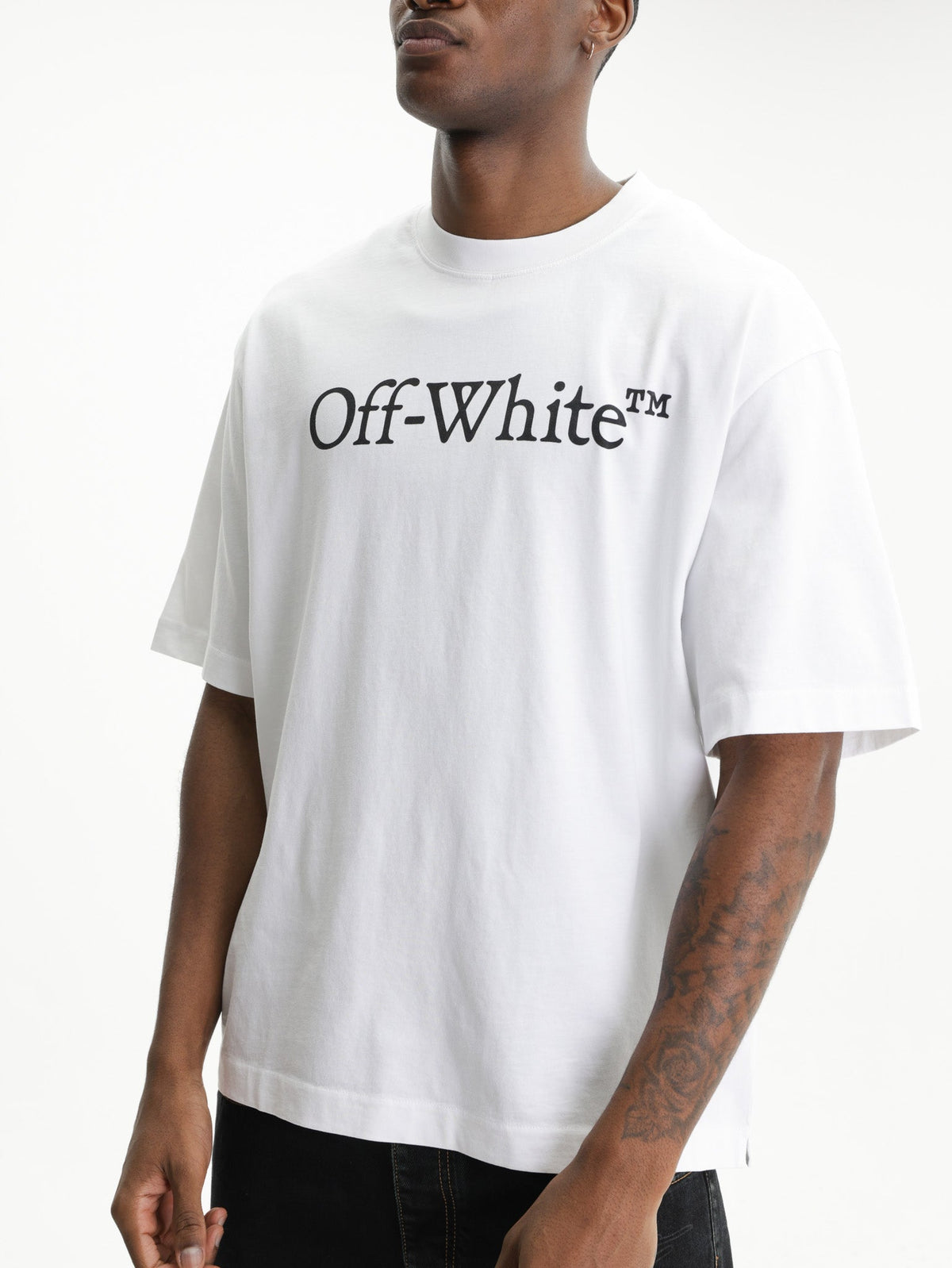Off - White T-Shirt Big Bookish Skate White
