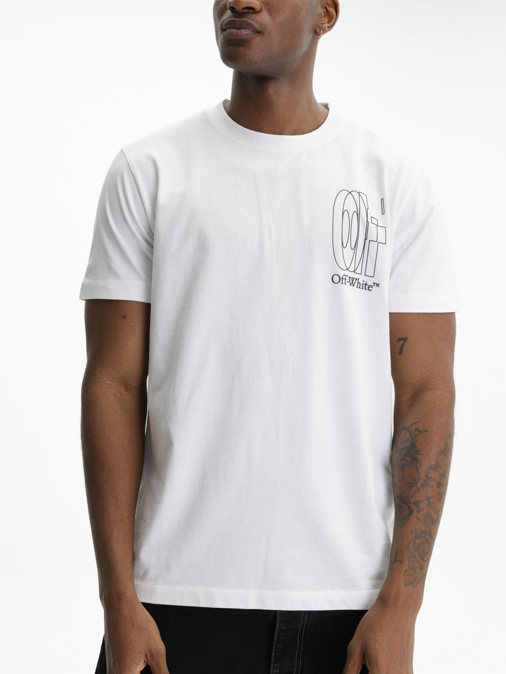 Off - White T-Shirt Big Double Arrow White