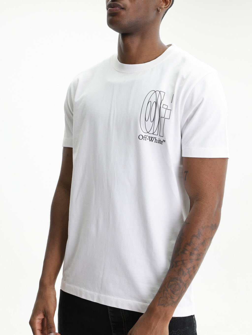 Off - White T-Shirt Big Double Arrow White
