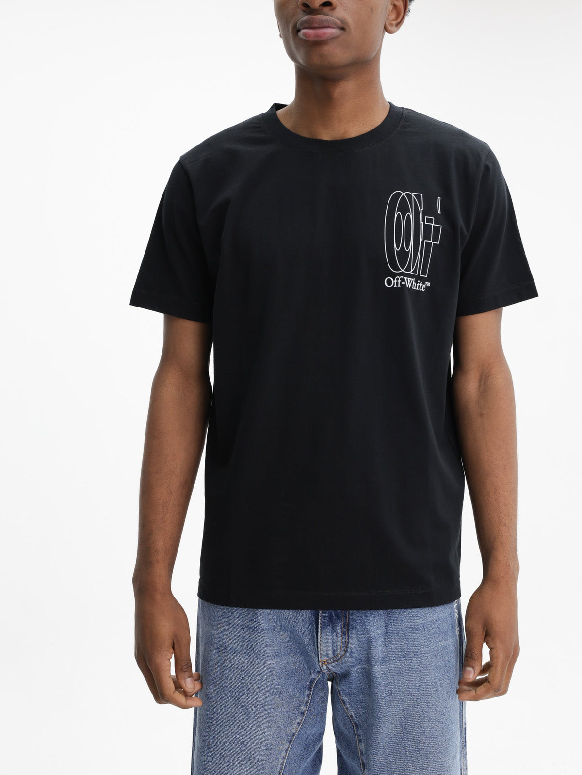 Off - White T-Shirt Big Double Arrow Black