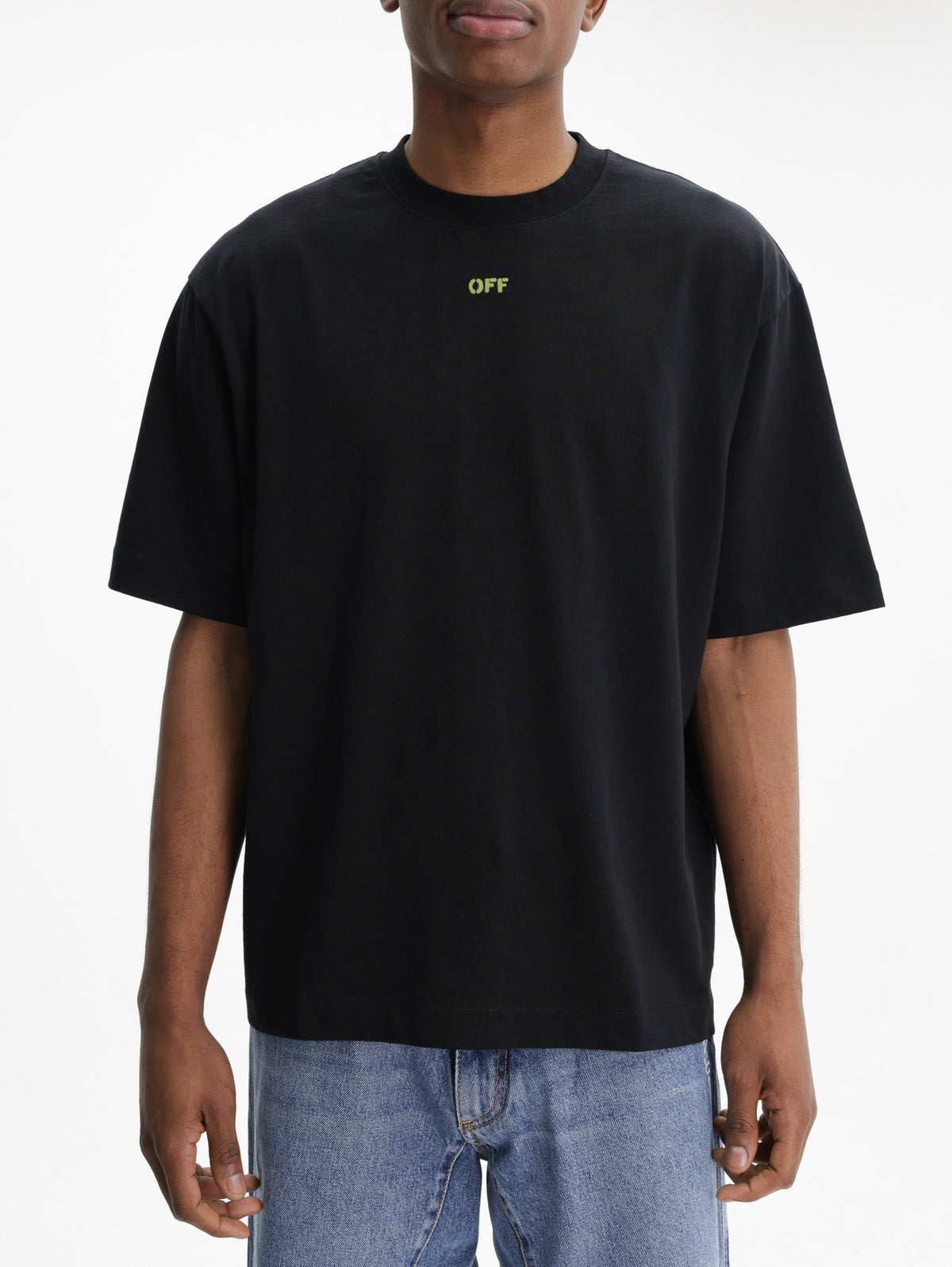 Off - White T-Shirt Dark Slime Arrow Black