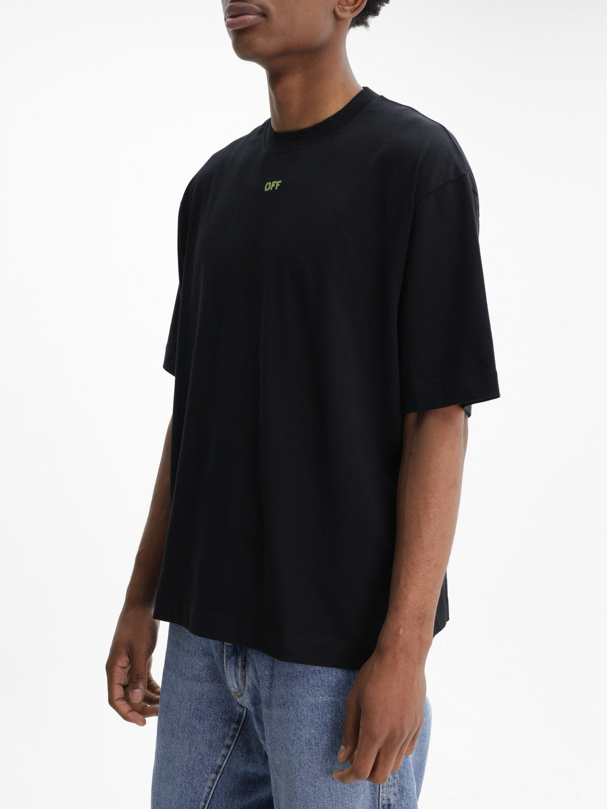 Off - White T-Shirt Dark Slime Arrow Black