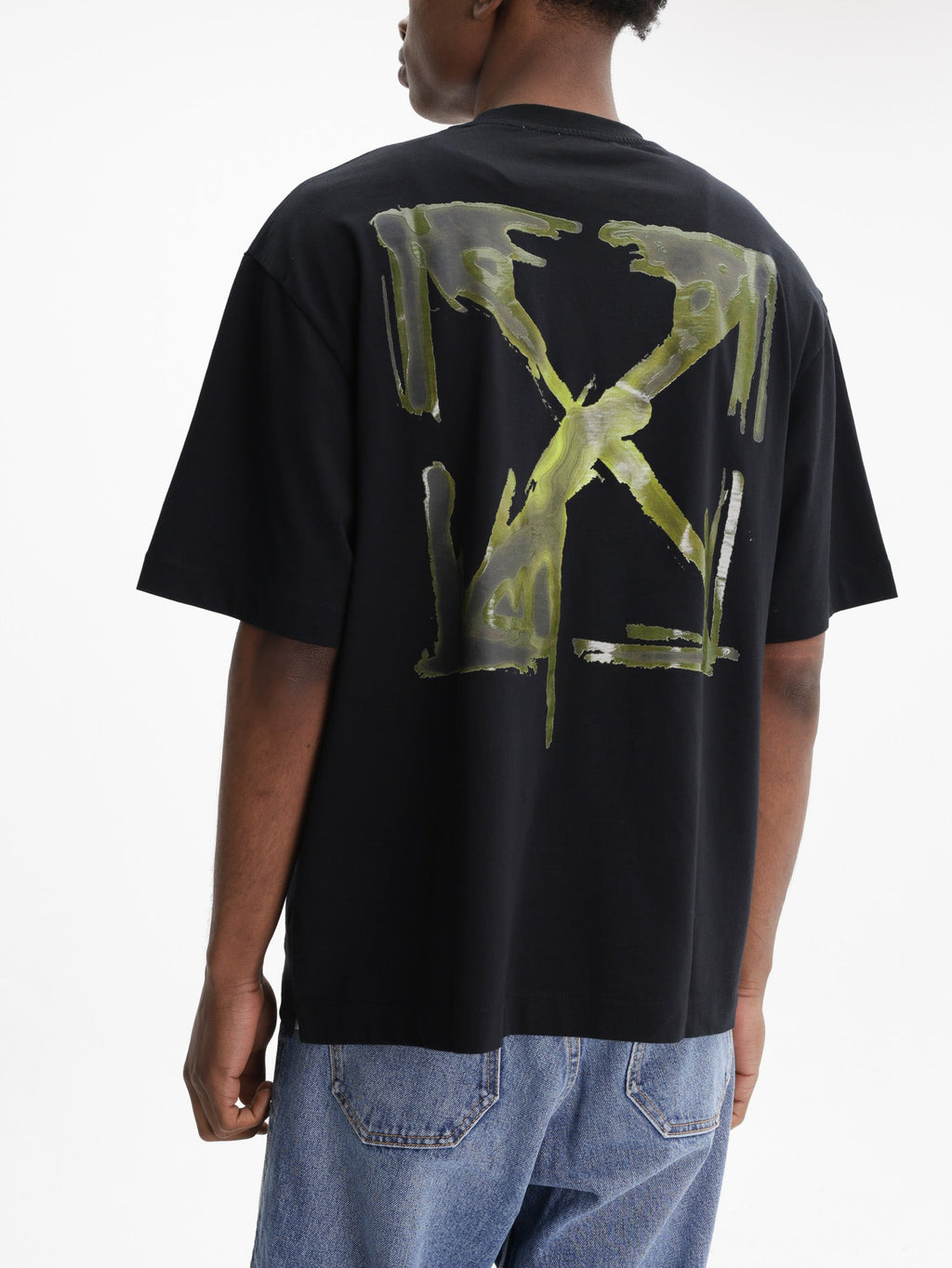 Off - White T-Shirt Dark Slime Arrow Black