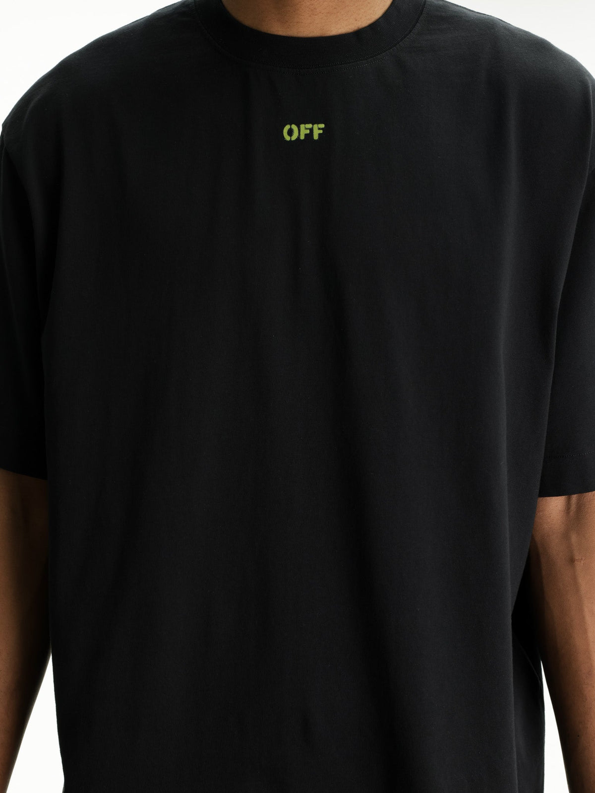 Off - White T-Shirt Dark Slime Arrow Black