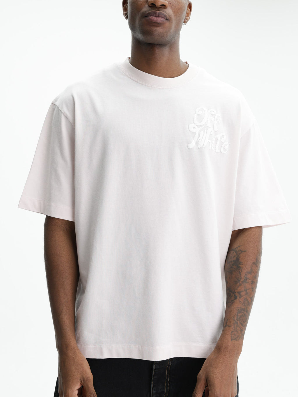 Off - White T-Shirt Grass Ink SS Skate Pink