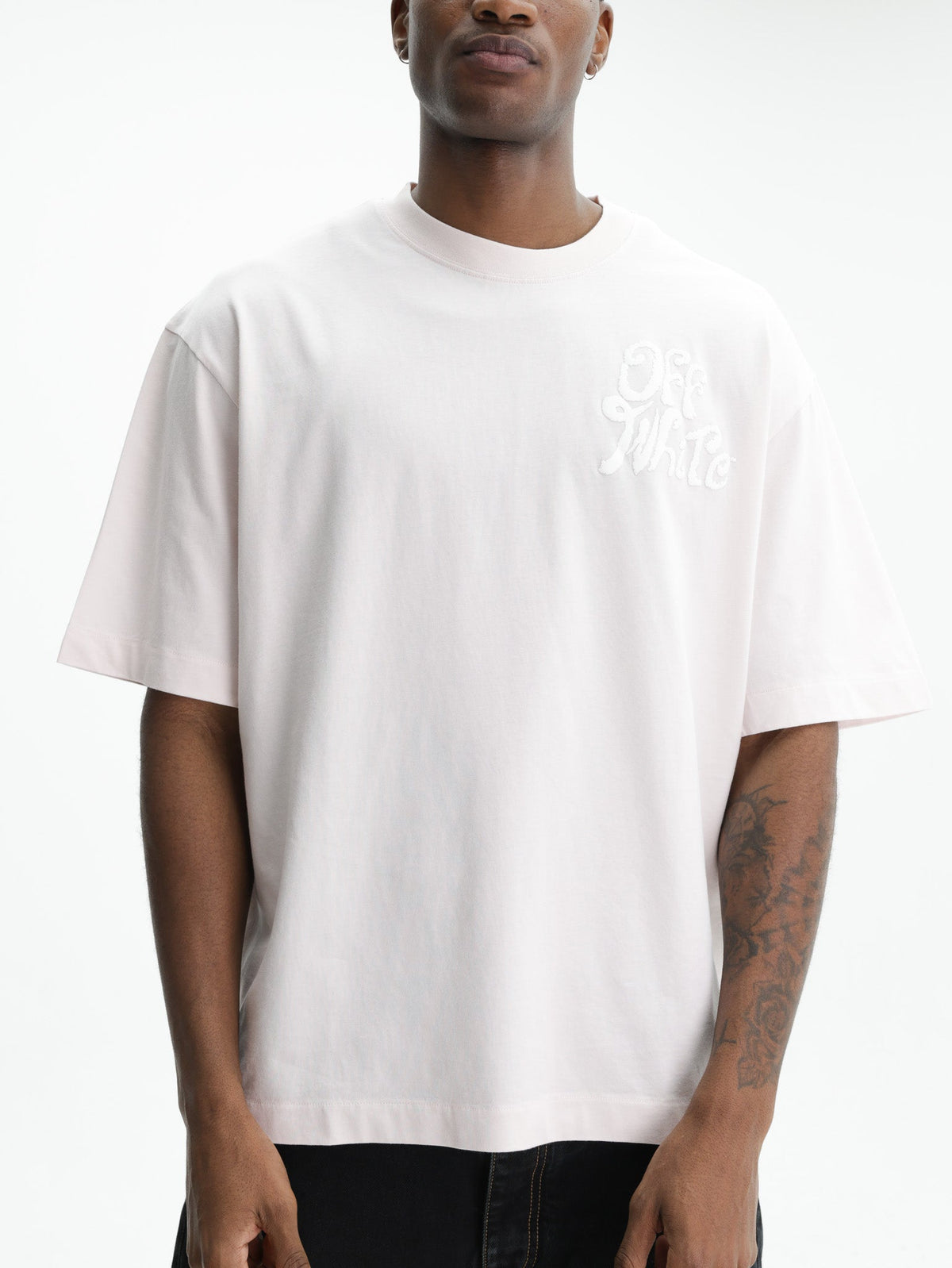 Off - White T-Shirt Grass Ink SS Skate Pink