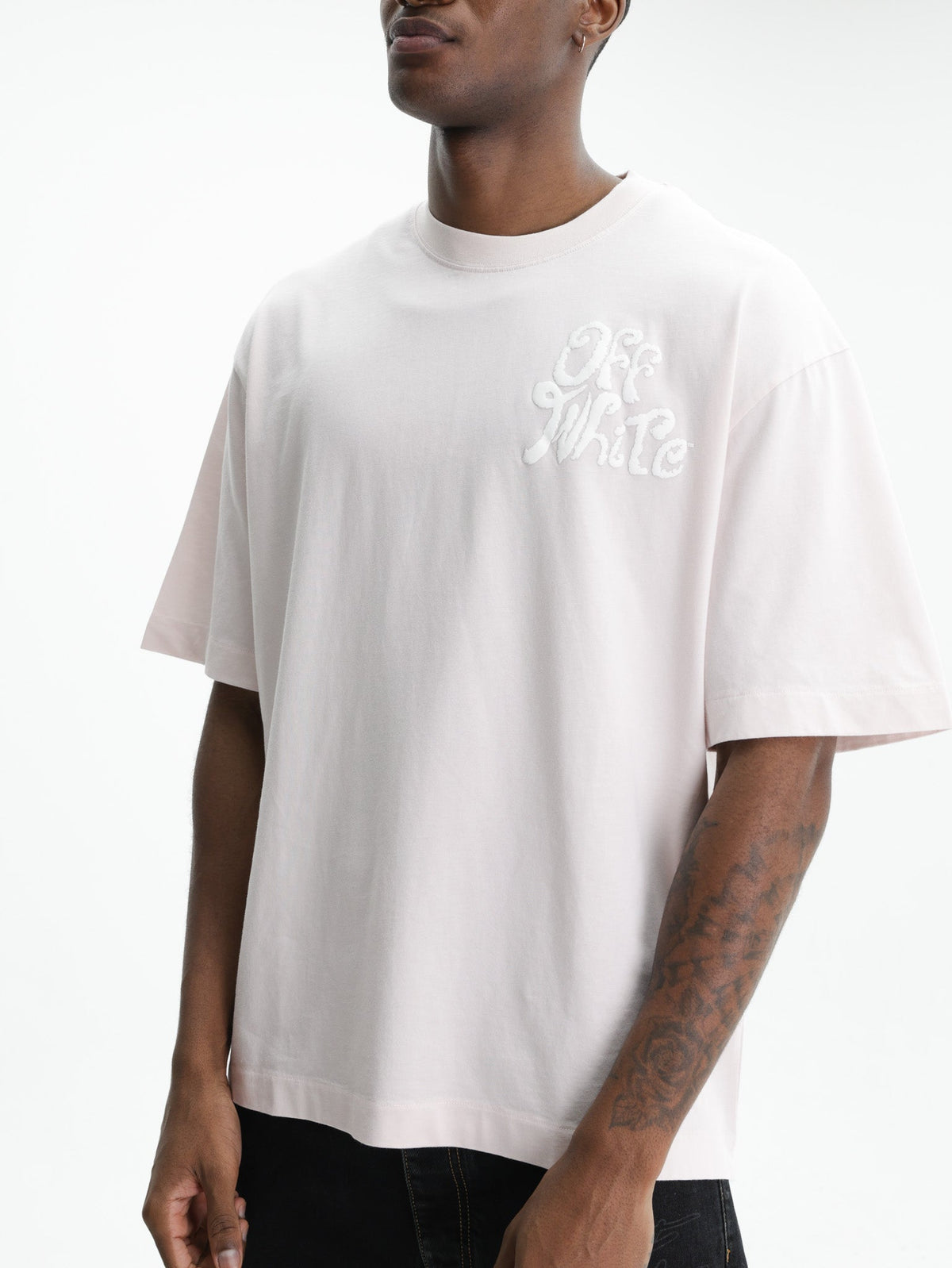 Off - White T-Shirt Grass Ink SS Skate Pink