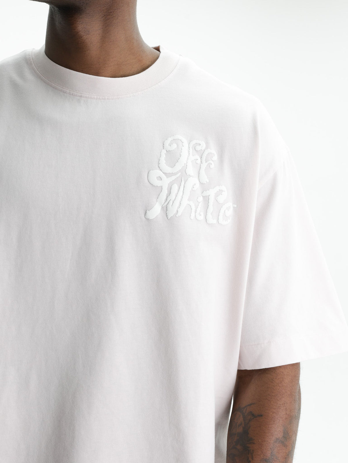 Off - White T-Shirt Grass Ink SS Skate Pink