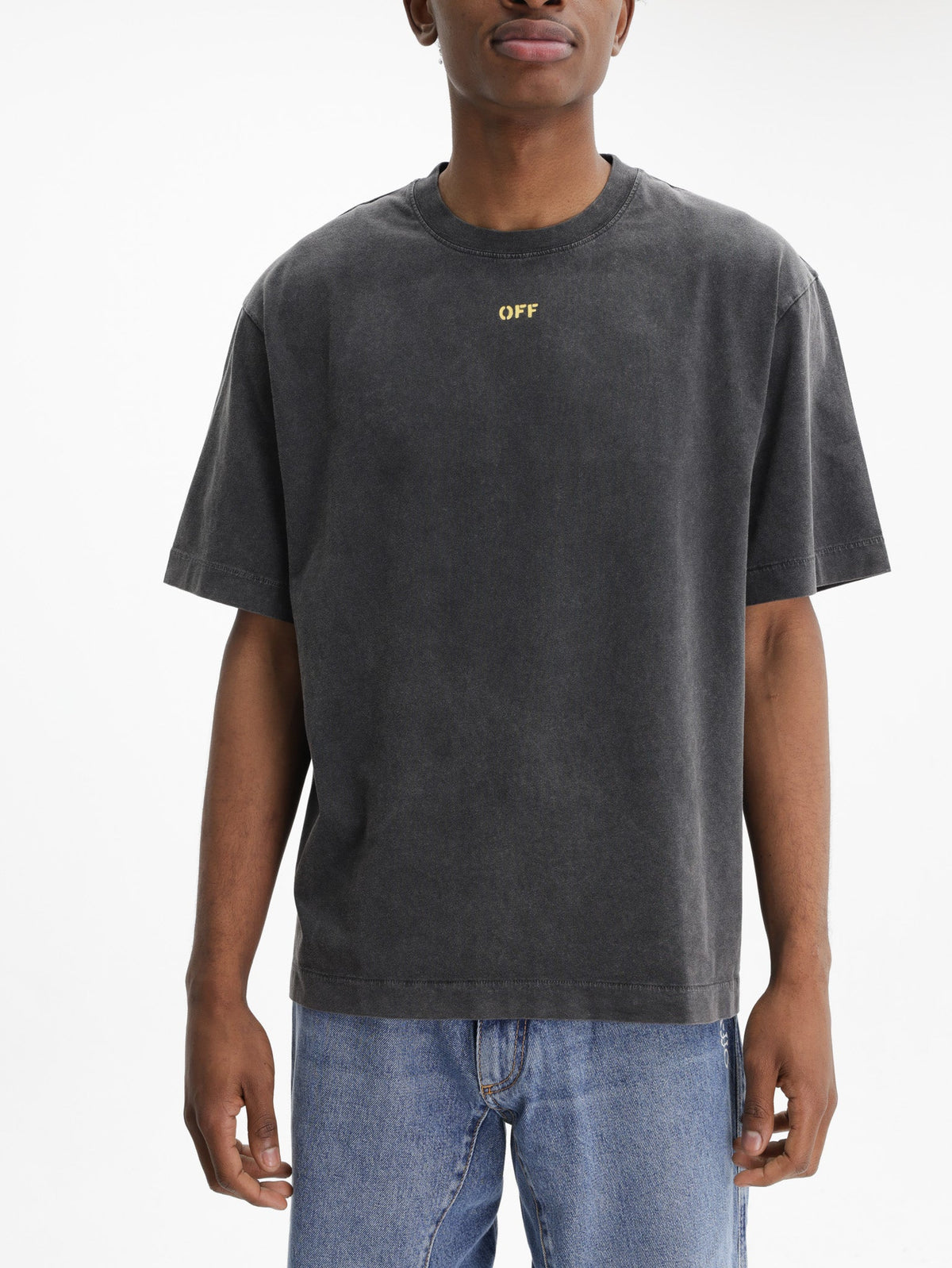 Off - White T-Shirt Fallen Caravaggio Black