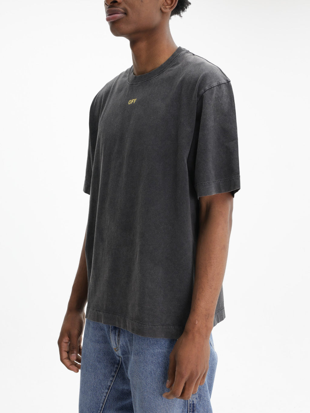 Off - White T-Shirt Fallen Caravaggio Black