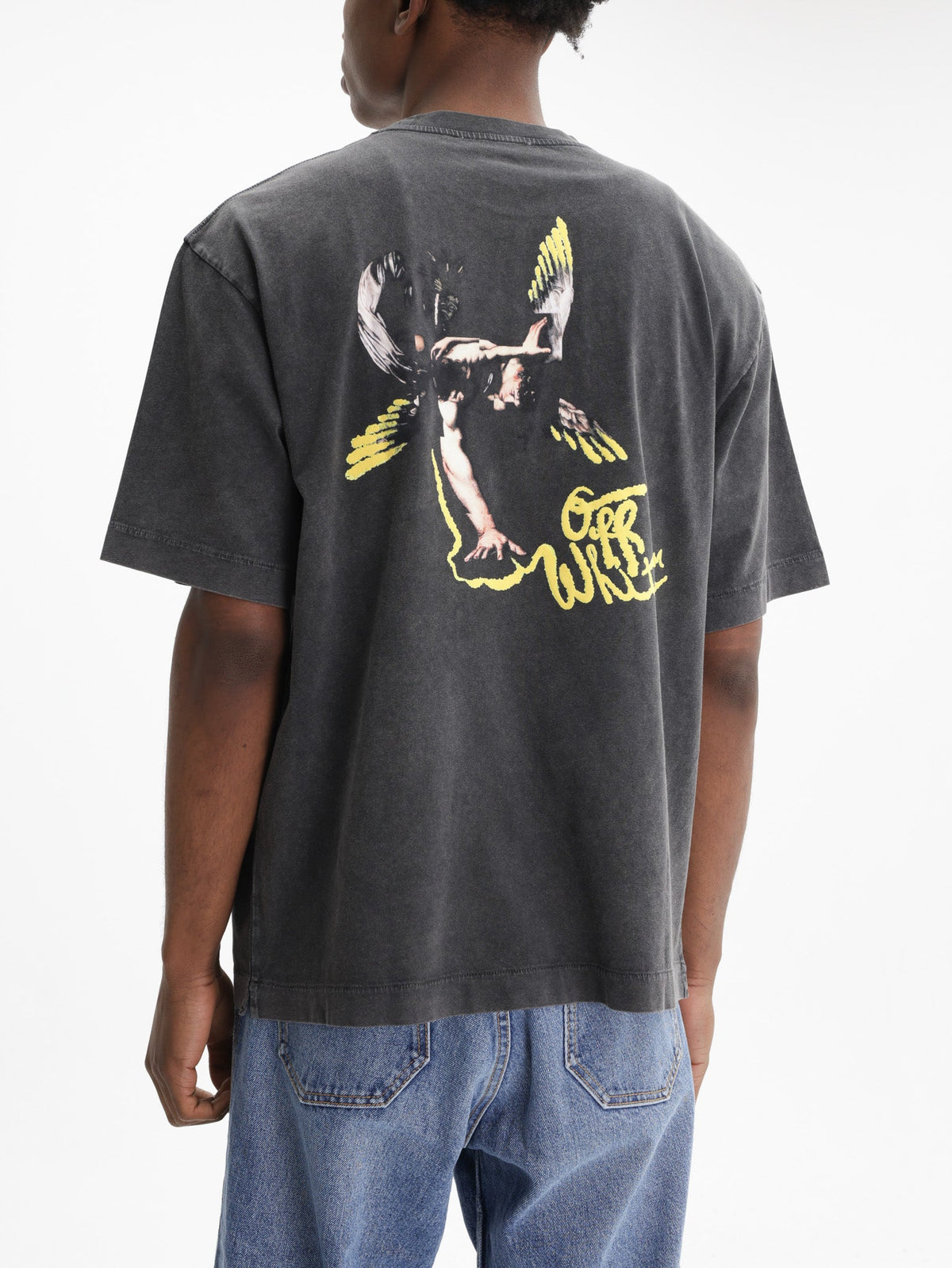 Off - White T-Shirt Fallen Caravaggio Black