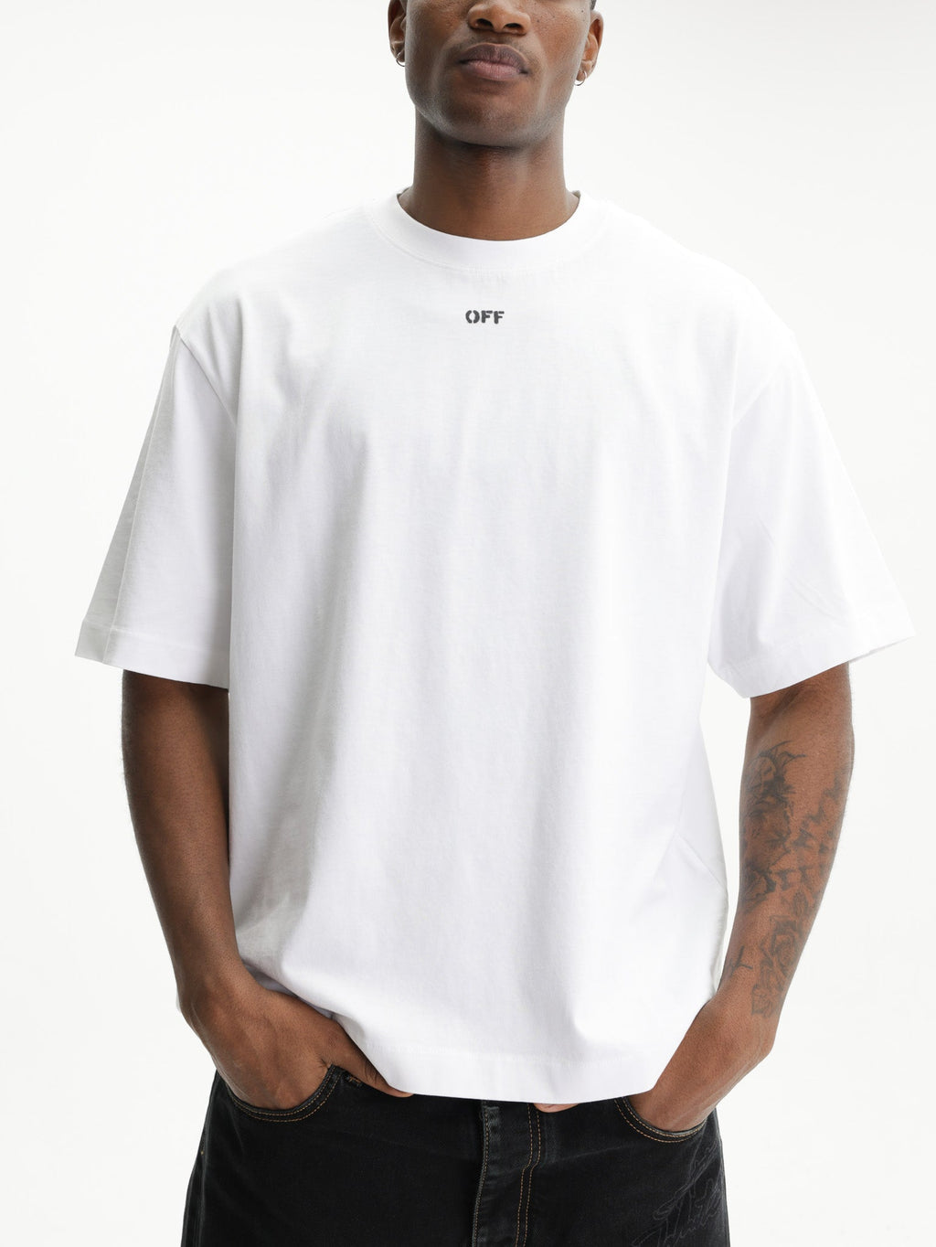 Off - White T-Shirt Chain Araldic Arrow White
