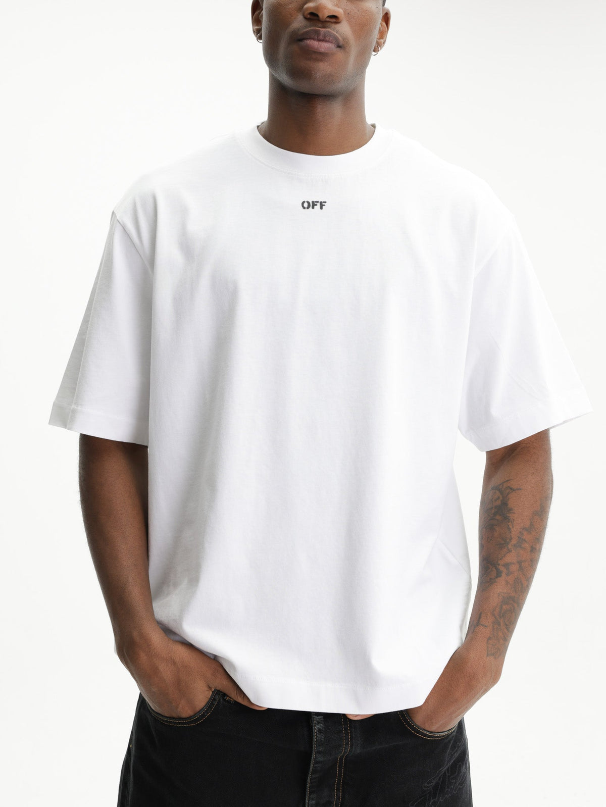 Off - White T-Shirt Chain Araldic Arrow White