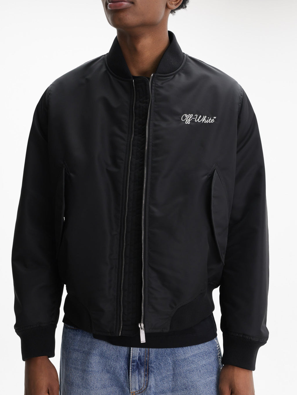 Off - White Jacket Script Nyl Varsity Black/white