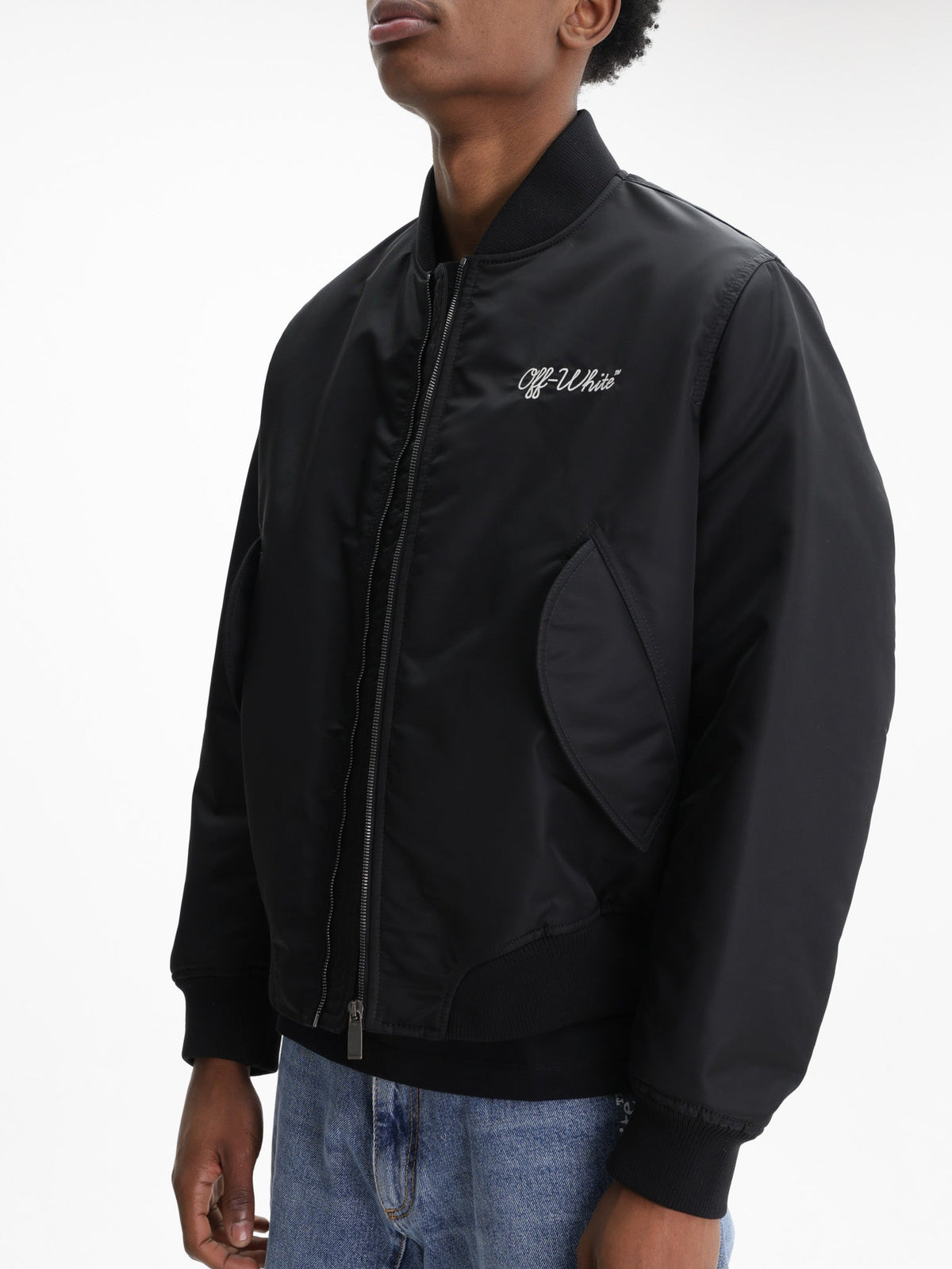 Off - White Jacket Script Nyl Varsity Black/white