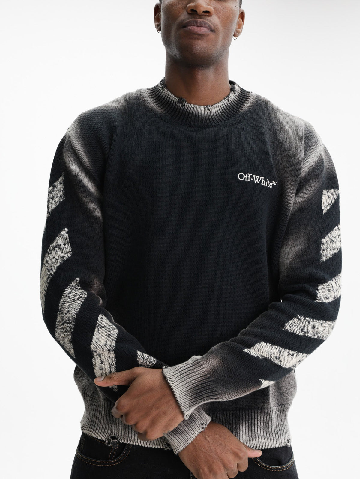 Off - White T-Shirt Diag Arr Corrosion Black