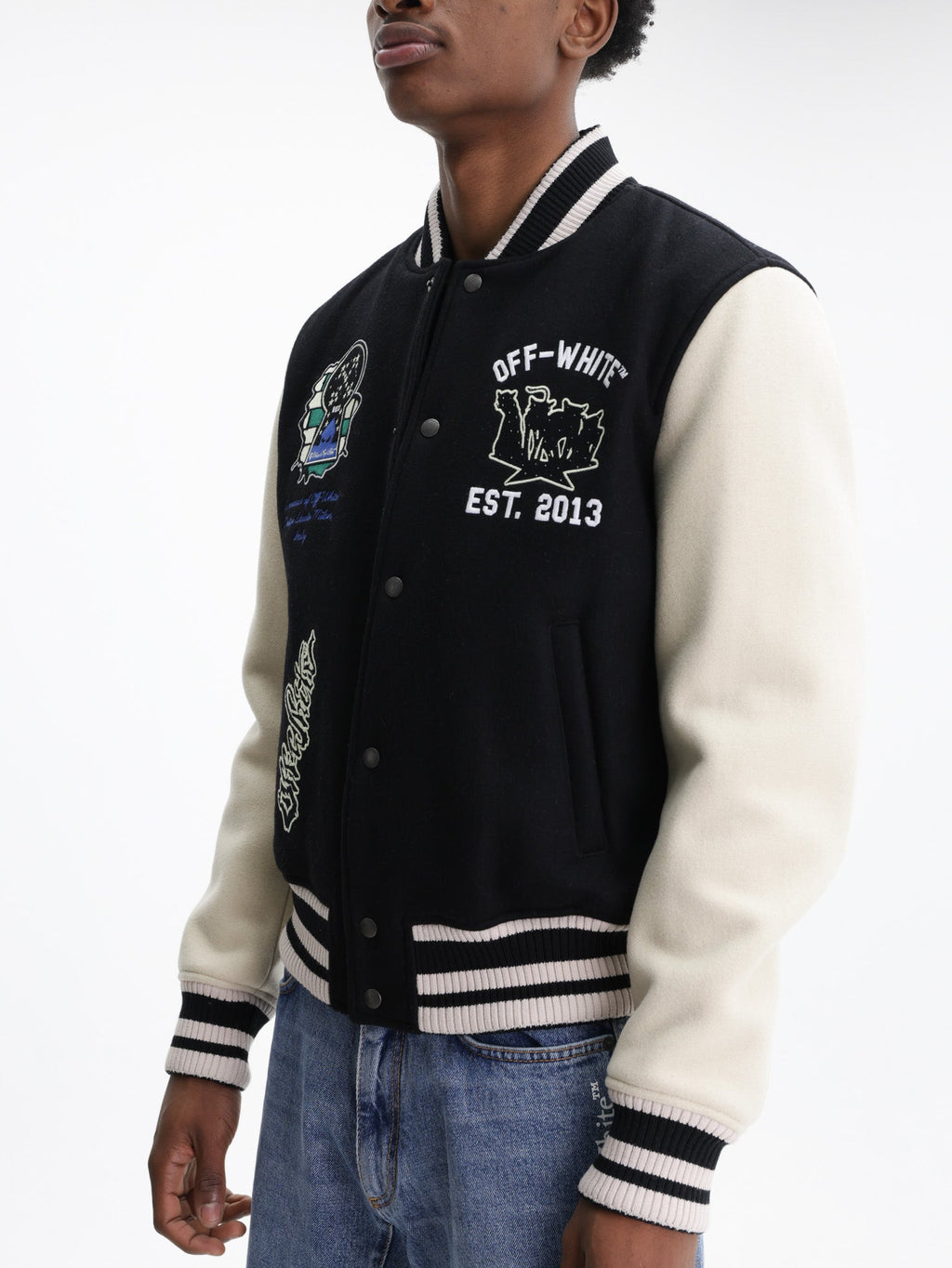 Off - White Jacket Panthers Varsity Black