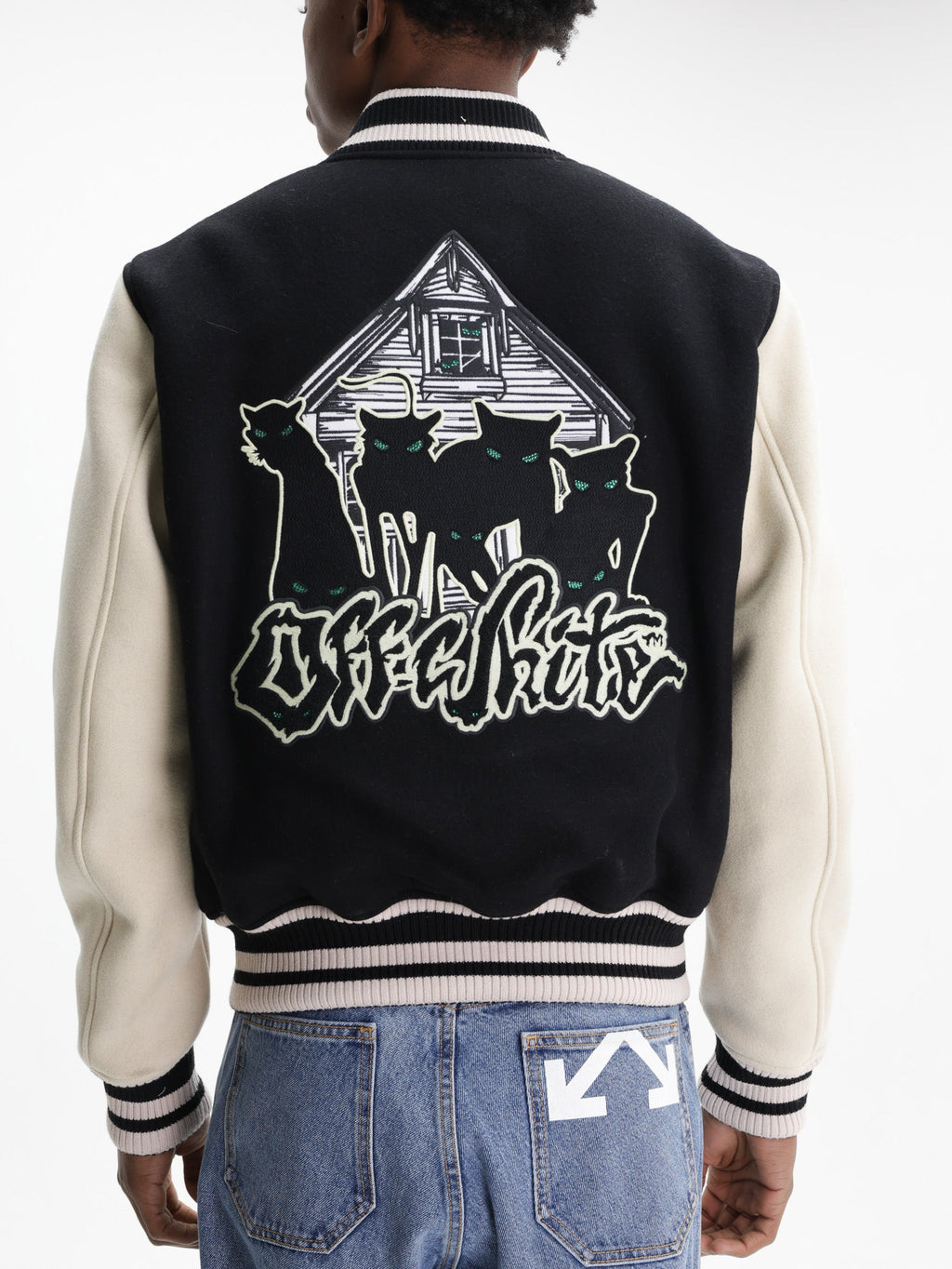 Off - White Jacket Panthers Varsity Black