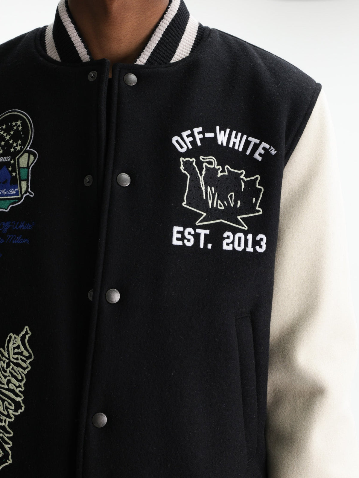 Off - White Jacket Panthers Varsity Black