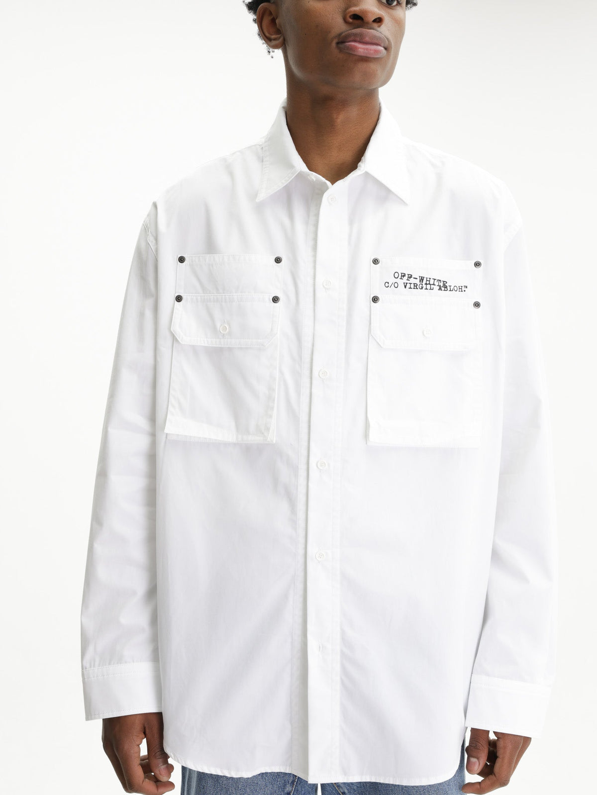 Off - White Shirt Script Arrow Over White