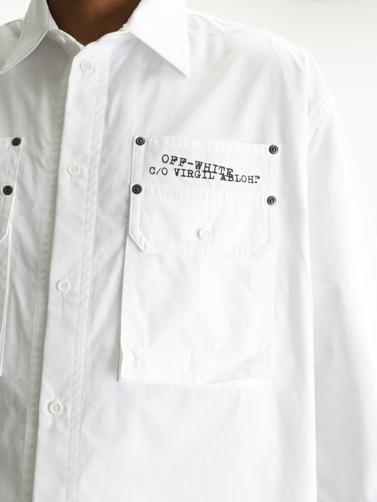 Off - White Shirt Script Arrow Over White