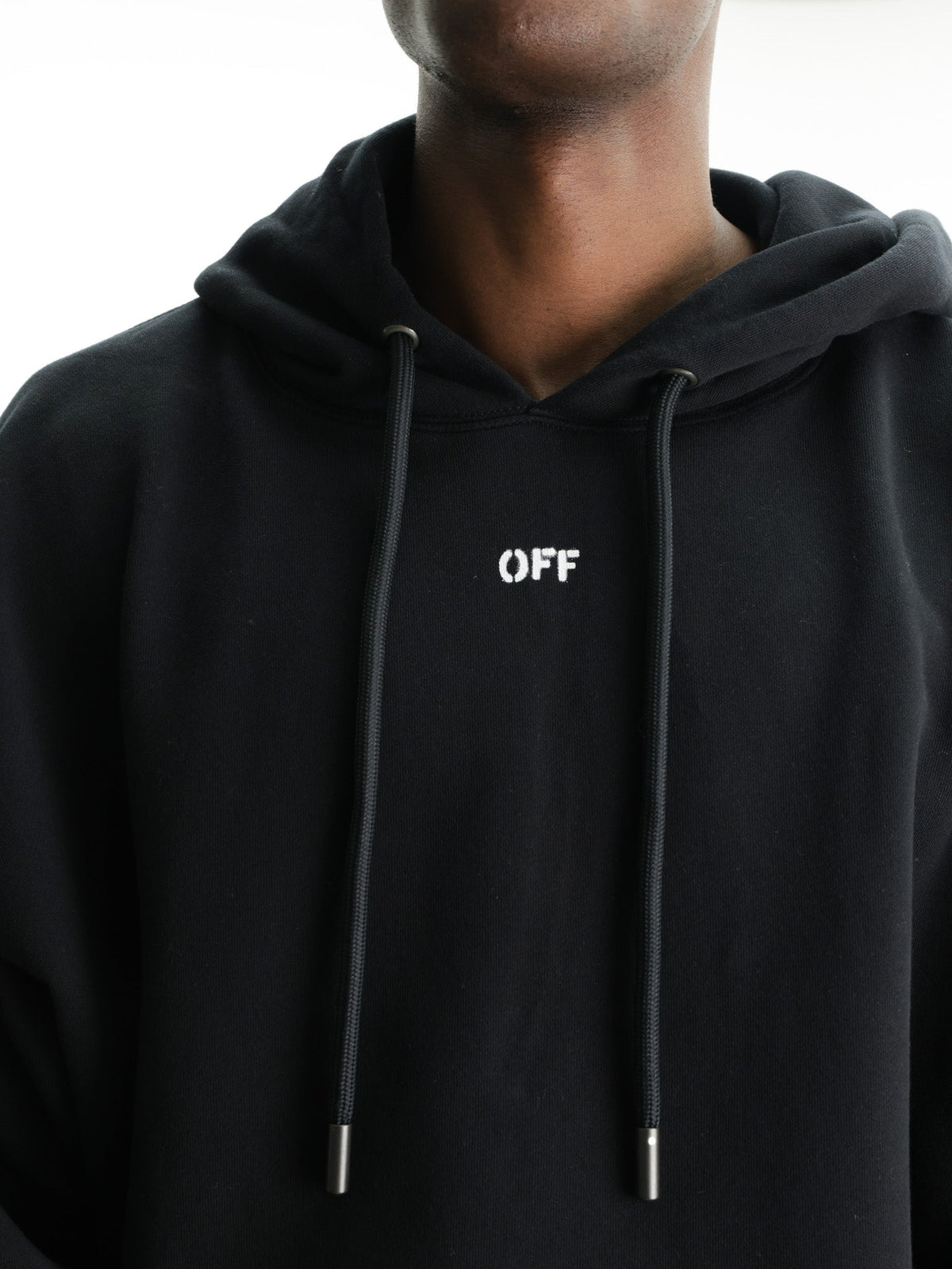 Off - White Hoodie Chain Araldic Arrow Black