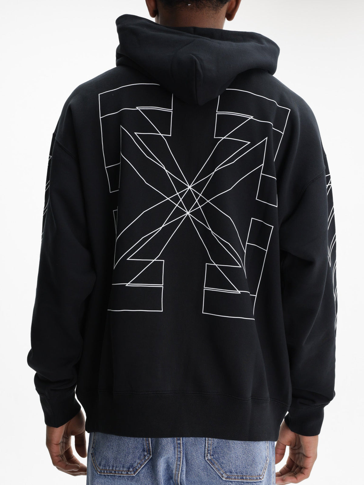 Off - White Hoodie Big Double Arrow Black