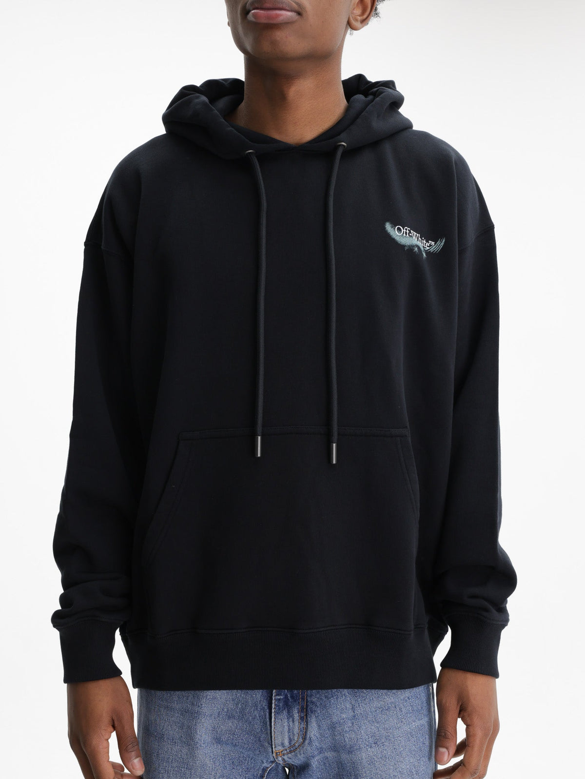 Off - White Hoodie Moon Skate Black