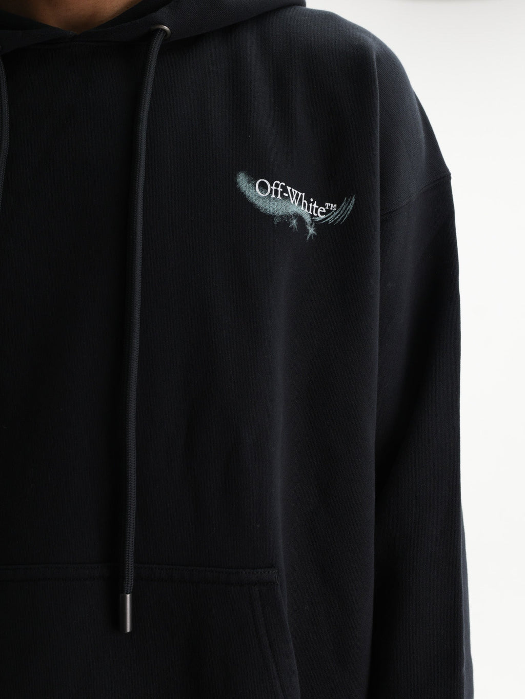 Off - White Hoodie Moon Skate Black